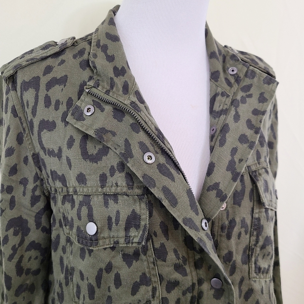 Rails Collins jacket green leopard size small - image 5